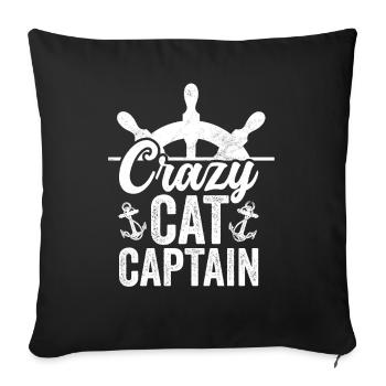 Catamaran Captain Sailing Sailboat - Sofa pillowcase 17,3'' x 17,3'' (45 x 45 cm) - black - Front