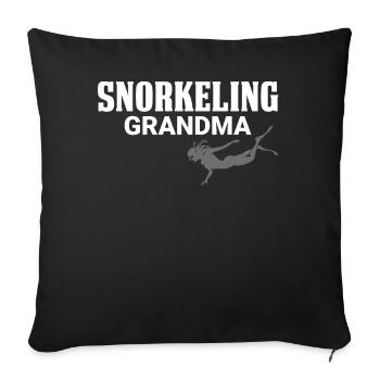 Snorkeling, snorkeling, diving, underwater - Sofa pillowcase 17,3'' x 17,3'' (45 x 45 cm) - black - Front