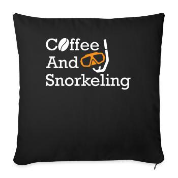 Snorkeling, snorkeling, diving, underwater - Sofa pillowcase 17,3'' x 17,3'' (45 x 45 cm) - black - Front