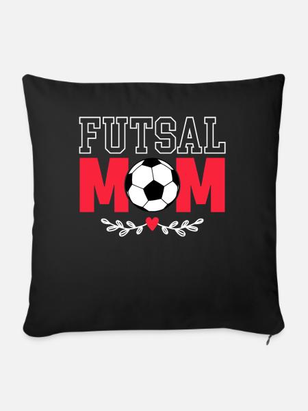 Futsal -Spieler, Futsal - Sofakissenbezug 45 x 45 cm - Schwarz