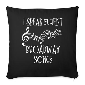 Broadway, Comédie musicale, Théâtre - Housse de coussin décorative 45 x 45 cm - noir - Devant