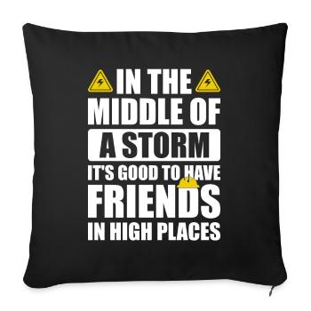 Power Lineman Power Line Electrician - Sofa pillowcase 17,3'' x 17,3'' (45 x 45 cm) - black - Front