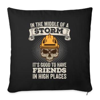 Power Lineman Power Line Electrician - Sofa pillowcase 17,3'' x 17,3'' (45 x 45 cm) - black - Front