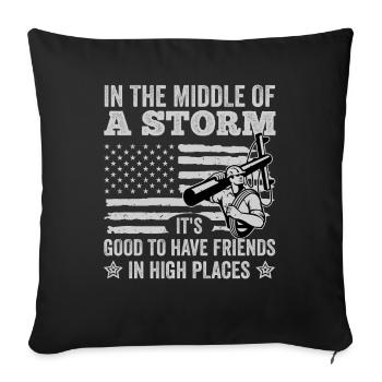 Power Lineman Power Line Electrician - Sofa pillowcase 17,3'' x 17,3'' (45 x 45 cm) - black - Front