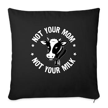 Pas ta mère pas ton lait - Housse de coussin décorative 45 x 45 cm - noir - Devant