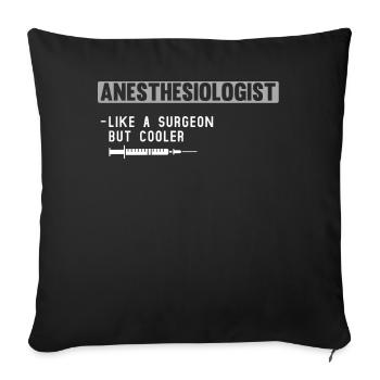 Anesthésie, anesthésiste - Housse de coussin décorative 45 x 45 cm - noir - Devant