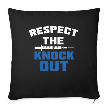 Anesthésie, anesthésiste - Housse de coussin décorative 45 x 45 cm - noir - Devant