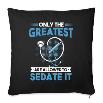 Anesthésie, anesthésiste - Housse de coussin décorative 45 x 45 cm - noir - Devant