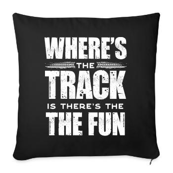Motocross bikers - Sofa pillowcase 17,3'' x 17,3'' (45 x 45 cm) - black - Front