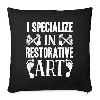 Corpse Keepers, Undertakers, Funeral Homes - Sofa pillowcase 17,3'' x 17,3'' (45 x 45 cm) - black - Front