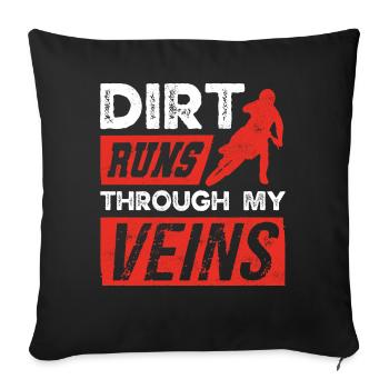 Motocross bikers - Sofa pillowcase 17,3'' x 17,3'' (45 x 45 cm) - black - Front
