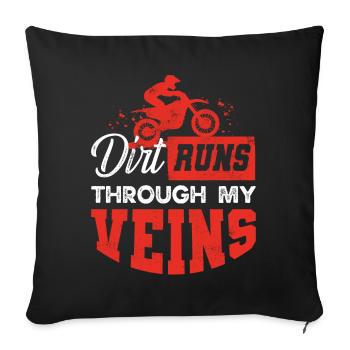Motocross bikers - Sofa pillowcase 17,3'' x 17,3'' (45 x 45 cm) - black - Front