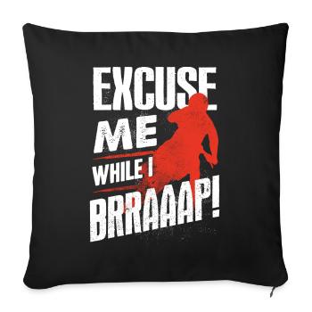 Motocross bikers - Sofa pillowcase 17,3'' x 17,3'' (45 x 45 cm) - black - Front