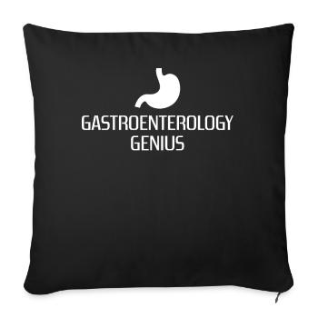 Gastroenterology, Gastroenterologist - Sofa pillowcase 17,3'' x 17,3'' (45 x 45 cm) - black - Front
