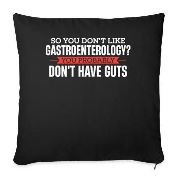 Gastroenterology, Gastroenterologist - Sofa pillowcase 17,3'' x 17,3'' (45 x 45 cm) - black - Front