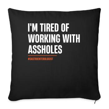 Gastroenterology, Gastroenterologist - Sofa pillowcase 17,3'' x 17,3'' (45 x 45 cm) - black - Front