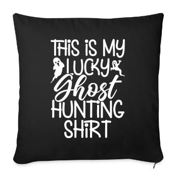Chasseurs de fantômes, fantômes, fantômes, chasse aux fantômes - Housse de coussin décorative 45 x 45 cm - noir - Devant