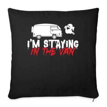 Ghost hunters, ghosts, ghosts, ghost hunting - Sofa pillowcase 17,3'' x 17,3'' (45 x 45 cm) - black - Front