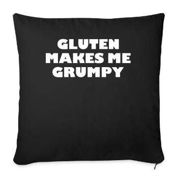 Gluten allergy, gluten-free - Sofa pillowcase 17,3'' x 17,3'' (45 x 45 cm) - black - Front