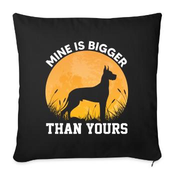 Great Danes, Great Danes - Sofa pillowcase 17,3'' x 17,3'' (45 x 45 cm) - black - Front