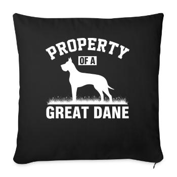 Great Danes, Great Danes - Sofa pillowcase 17,3'' x 17,3'' (45 x 45 cm) - black - Front