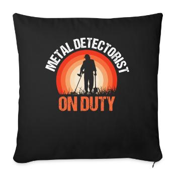Détecteur de métaux, détecteur de métaux - Housse de coussin décorative 45 x 45 cm - noir - Devant
