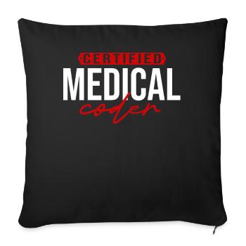 Medical Encoder Medical Programmer - Sofa pillowcase 17,3'' x 17,3'' (45 x 45 cm) - black - Front