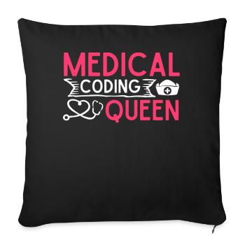 Medical Encoder Medical Programmer - Sofa pillowcase 17,3'' x 17,3'' (45 x 45 cm) - black - Front