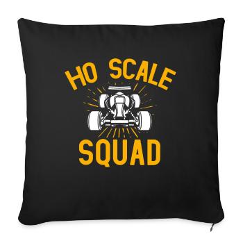 Course de voitures à sous, Voitures miniatures - Housse de coussin décorative 45 x 45 cm - noir - Devant