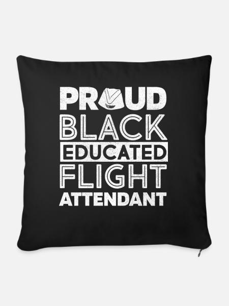 Flugbegleiter, Für Flugbegleiter, Flugbegleiter - Sofakissenbezug 45 x 45 cm - Schwarz