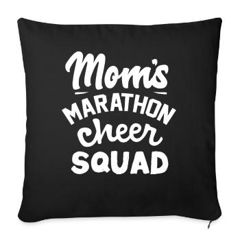 Marathon runner - Sofa pillowcase 17,3'' x 17,3'' (45 x 45 cm) - black - Front