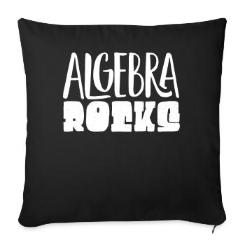 Algebra, Analysis, Science, Mathematics - Sofa pillowcase 17,3'' x 17,3'' (45 x 45 cm) - black - Front