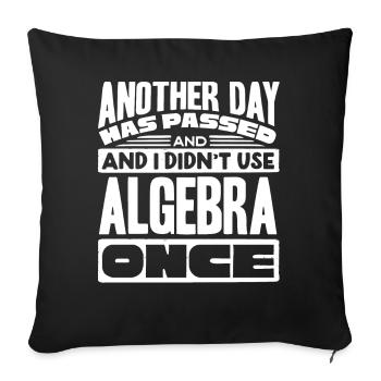 Algebra, Analysis, Science, Mathematics - Sofa pillowcase 17,3'' x 17,3'' (45 x 45 cm) - black - Front