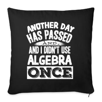 Algebra, Analysis, Science, Mathematics - Sofa pillowcase 17,3'' x 17,3'' (45 x 45 cm) - black - Front