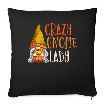 Gnome - Gnome Collecting - Gnome Collector - Sofa pillowcase 17,3'' x 17,3'' (45 x 45 cm) - black - Front