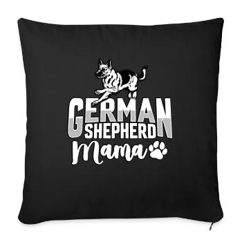 German Shepherd Mama - Sofa pillowcase 17,3'' x 17,3'' (45 x 45 cm) - black - Front