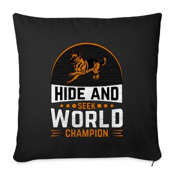 Hide and Seek World Champion - Sofa pillowcase 17,3'' x 17,3'' (45 x 45 cm) - black - Front