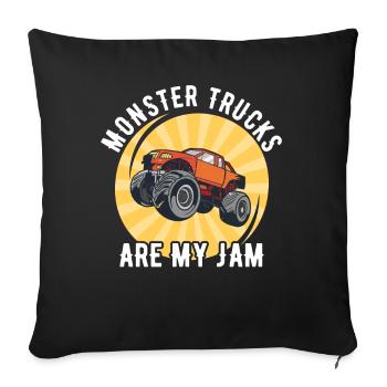 Monster Trucks Are My Jam Monster Truck Show - Sofa pillowcase 17,3'' x 17,3'' (45 x 45 cm) - black - Front