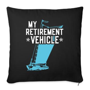 Régime de retraite pour les marins retraités - Housse de coussin décorative 45 x 45 cm - noir - Devant