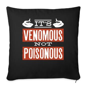 Snake owners, snake lovers, snakes - Sofa pillowcase 17,3'' x 17,3'' (45 x 45 cm) - black - Front