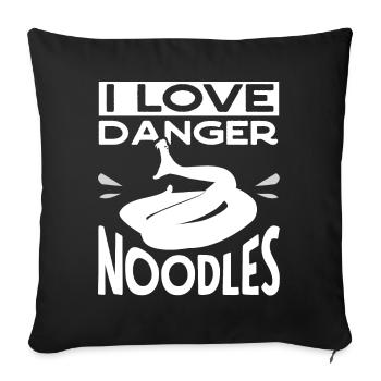 Snake owners, snake lovers, snakes - Sofa pillowcase 17,3'' x 17,3'' (45 x 45 cm) - black - Front