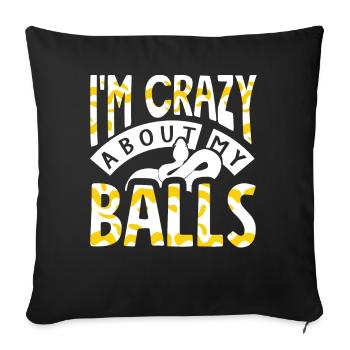 Snake owners, snake lovers, snakes - Sofa pillowcase 17,3'' x 17,3'' (45 x 45 cm) - black - Front