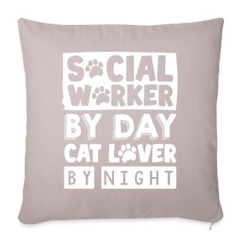 Social worker - Sofa pillowcase 17,3'' x 17,3'' (45 x 45 cm) - light taupe - Front