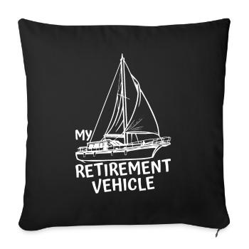 Retirement plan for retired sailors - Sofa pillowcase 17,3'' x 17,3'' (45 x 45 cm) - black - Front