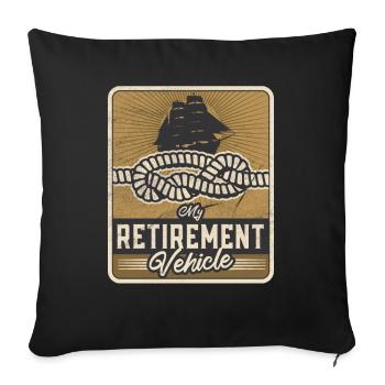 Régime de retraite pour les marins retraités - Housse de coussin décorative 45 x 45 cm - noir - Devant