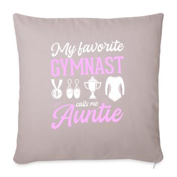 Meine Lieblingsturnerin Nennt Mich Tante Gymnastik - Sofakissenbezug 45 x 45 cm - helles Taupe - Vorne