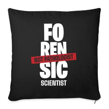 Costume de médecin légiste - Housse de coussin décorative 45 x 45 cm - noir - Devant