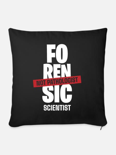 Forensiker Kostüm - Sofakissenbezug 45 x 45 cm - Schwarz