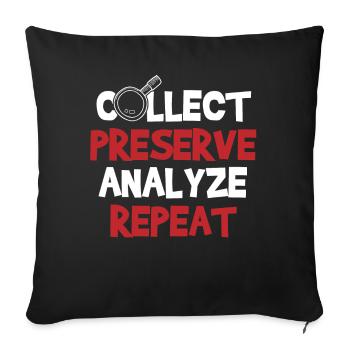 Costume de médecin légiste - Housse de coussin décorative 45 x 45 cm - noir - Devant