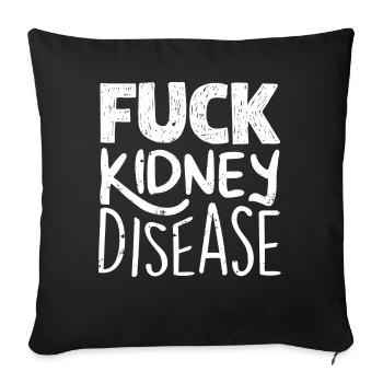 Awareness of kidney disease, kidney - Sofa pillowcase 17,3'' x 17,3'' (45 x 45 cm) - black - Front